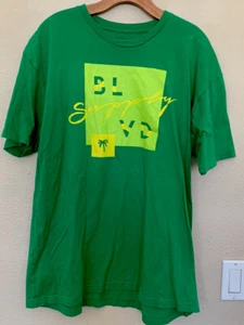 Camiseta verde BLVD Supply Spellout Palm Tree para hombre talla XL - Imagen 1 de 5