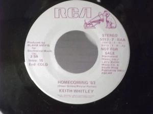 Keith Whitley,RCA 5013"Homecoming '63"US,7" 45,1986 PROMO country, Mint - Picture 1 of 2