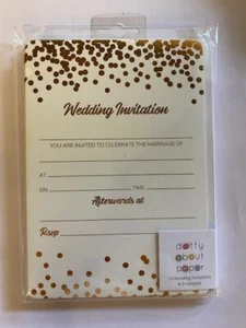 Paquete de 10 invitaciones de boda con sobres - Imagen 1 de 1