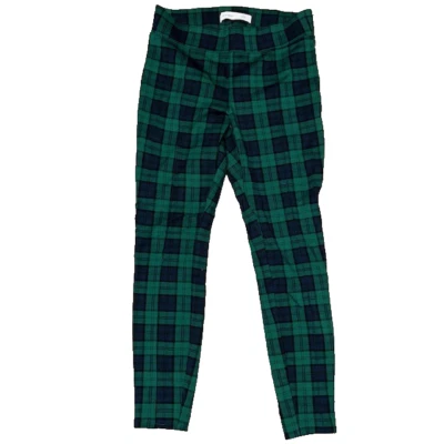 Old Navy Stevie High Rise Leggings M Green/Blue Plaid Ankle Pants Pull On - Image 1 of 3