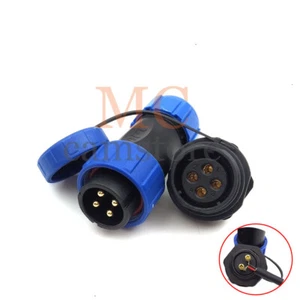 SP21 4Pin Panel Mount IP67 Waterproof Aviation Cable Connector Plug Socket 30A - Picture 1 of 6