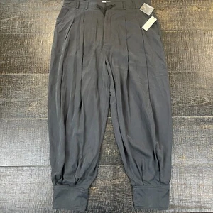 Anthropologie Black Harem Casual Tapered Pants Women's Size M - Picture 1 of 10