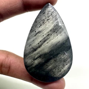 241 Cts Natural Rutile Quartz 57x35mm Huge Pear Cut Loose Untreated Gemstone - Picture 1 of 20