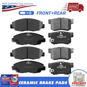 Front Rear Ceramic Break Pads For 2004-2008 Subaru Forester 2004-2005 Impreza - Picture 1 of 8