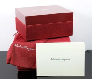 Salvatore Ferragamo Burgandy Watch BOX  ONLY - Picture 1 of 2