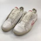 LACOSTE MEN'S Cranabay emb Big Croc White Red Leather Size 15 NO LACES