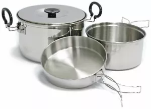 Chinook Plateau Stainless Steel Group Camp Packable Cookset - Imagen 1 de 1