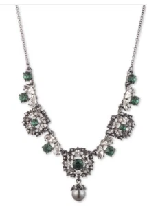 68 $ Marchesa Hämatit Ton Grün Kristall Faux Perlenkette 16 plus 3" Z1 - Bild 1 von 2