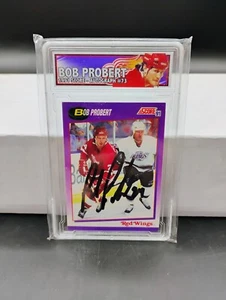 Detroit Red Wings Bob Probert Autographed Card - Picture 1 of 2