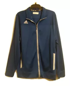 Adidas Climalite Zip Up Jacke Herren 100% Polyester Größe L Blau Langarm - Bild 1 von 6