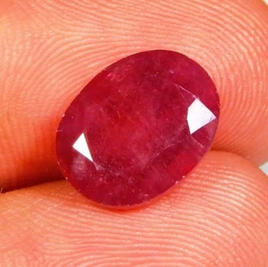 05 Ct Ring Size 100% Natural Ruby Sapphire Faceted Oval Cabochon Gemstone MX111 - Picture 1 of 1