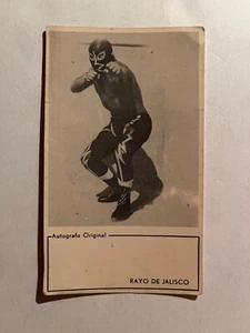 Vtg Mexican LUCHADOR WRESTLER EL RAYO DE JALISCO PROMO POSTCARD Lucha libre 70's - Picture 1 of 2