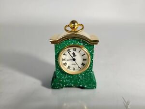 Quality Miniture Bronze Marble Mantel Clock,Swiss Movement 