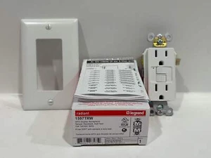 Nuevo 5 PK Legrand 1597TRW Resistente a Manipulaciones 15A Dúplex Autoprueba GFCI - Imagen 1 de 9