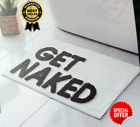 White Large Soft Get Naked Tufted Bath Mat 50x80cm QUICK DRY NON SLIP BACKING 