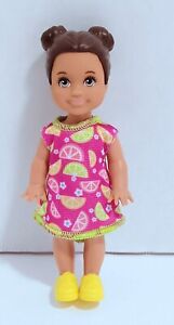 Barbie Skipper Babysitter Inc Toddler Doll Brown Hair Pink Dress + Shoes Mattel