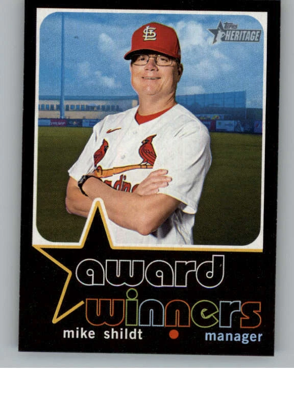 2020 Topps Heritage High Number Award Winners #AW7 Mike Shildt (ref 144489) - Image 1 of 2