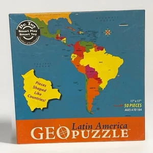 Geopuzzle South America Geography Puzzle-50 Shaped Pieces - 17" x 17" Assembled - Picture 1 of 3