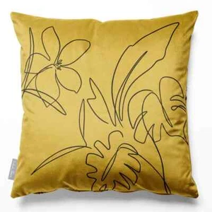 Luxury Designer Eco-Velvet Filled Cushion Sofa Palms Leaves Many Colours/ Sizes - Picture 1 of 52