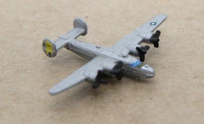 Galoob Military Micro Machines Aircraft B-24 Liberator Plane Silver - Image 1 of 3