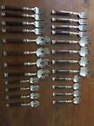 SOLID BRONZE CUTLERY WITH ROSEWOOD HANDLE - 24 PIECES/8 PLACE 'EASTERN' SETTING