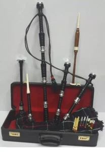 CC Great Highland Bagpipes Silver Mounts/Scottish Bagpipe with Hard Case/chanter - Picture 1 of 5