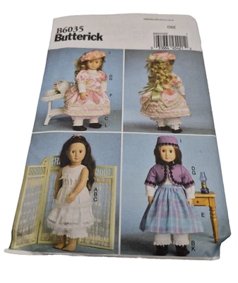 Butterick sewing pattern for American Girl Doll other 18" uncut #B6035 - Image 1 of 3