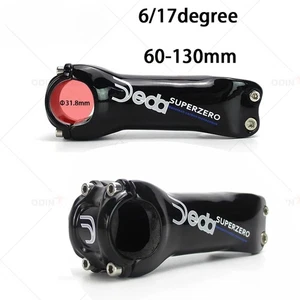 Carbon Fiber MTB Road Bike Stem Black Glossy Bicycle Parts 6/17 Degree 31.8mm - Picture 1 of 38