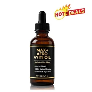 Max+ Afro Ayiti Öl 2%C Afrika natürliche pflanzliche Formel für Männer - schnell & effektiv - Bild 1 von 9
