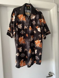 West Tigers Nrl Hawaiian Shirt Floral Size 3xl Orange Black  - Picture 1 of 8