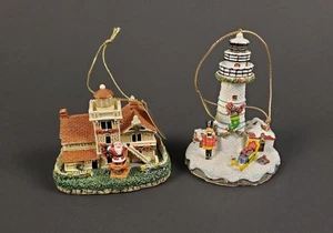 Danbury Mint Boston Light MA & East Brother CA Leuchtturm Ornament beleuchtet - Bild 1 von 18