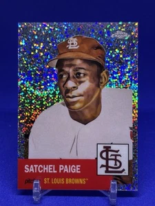 2022 Topps Chrome Platinum Anniversary Speckle Refractor /150 Satchel Paige HOF - Picture 1 of 2
