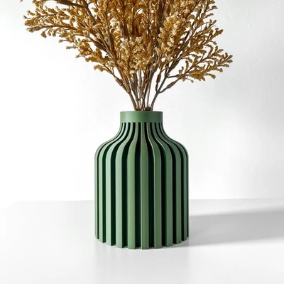 Small Vase for Centerpiece Table Decorations, Unique Round Vase for Fake Flow... - Image 1 of 4