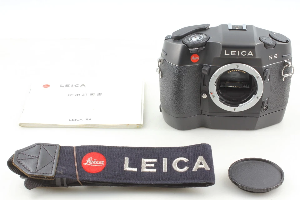 [Casi COMO NUEVO con bobinadora de motor y correa] Cuerpo de cámara Leica R8 negro de JAPÓN Foto 1 de 4