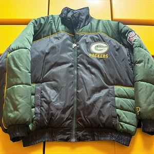 Vintage 1990s Pro Player Green Bay Packers NFL Experience Puffer Men’s XL Jacket - Picture 1 of 7