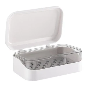 Flip Soap Box Bathroom Dishes with Drain Travel Plastic Holder Self Draining - Picture 1 of 12