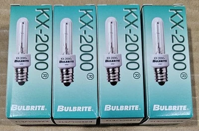 4 PACK: Bulbrite 473060 Krypton/Xenon KX60CL/E12 Light Bulb, 60W T3 KX2000 Clear - Image 1 of 4