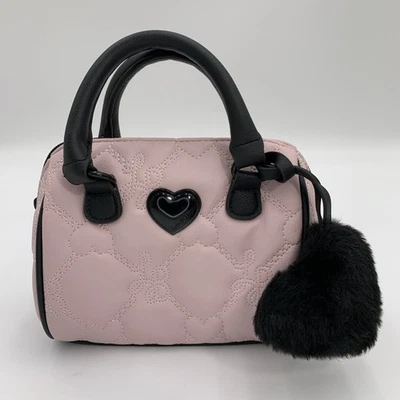 Luv Betsey By Betsey Johnson Mini Barrel Blush Pink Heart Purse Missing Strap - Image 1 of 4