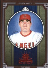 2005 Diamond Kings Framed Red Anaheim Angels Baseball Card #4 Troy Glaus