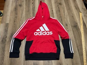 adidas Hoodie, Boys Size Medium, Red Black, Long Sleeve, Pullover - Picture 1 of 10