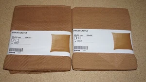 (2 Set) IKEA PRAKTSALVIA 20x20" Pillow Cushion Cover Light Brown - Picture 1 of 3