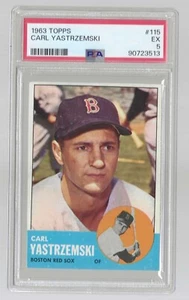 1963 Topps #115 CARL YASTRZEMSKI Boston Red Sox HOF PSA 5 EX - Picture 1 of 2