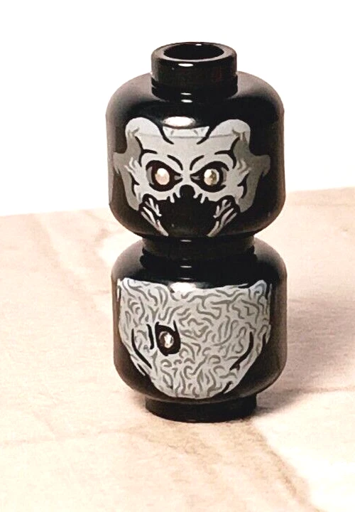 Nuevo LEGO Spider Calavera Cabeza Plata Ojos Metálicos Mandíbulas Dos Caras Correas Una Foto 1 de 1