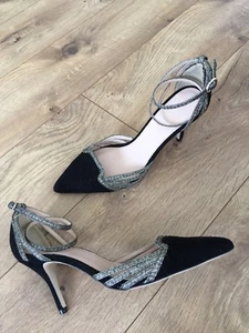 JCrew 278 $ Colette Knöchel-Wickel-Pumps Wildleder Größe 6,5 schwarz F8481  - Bild 1 von 11