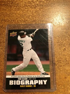 2010 Upper Deck Baseball Season Biography # SB100 Hanley Ramirez - Image 1 of 4