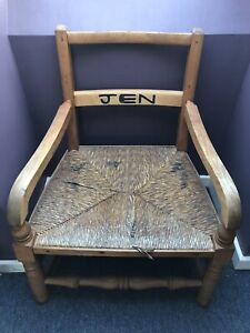 Stunning - Antique Old Vintage Pine Low Nursing Chair