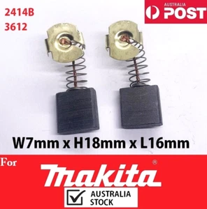 2pcs Carbon Brushes For Makita 7X18X16mm CB203 CB204 2414B 3612 181051-3 Router - Picture 1 of 8