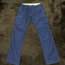 Denim Jeans MOMOTARO JEANS Cargo Pants Blue Work Pants Japan Size W:30 Inseam:33