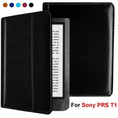 Leather Folio Cover Anti-fall Protective Shell Back Cover for Sony PRS T1 - Image 1 of 4