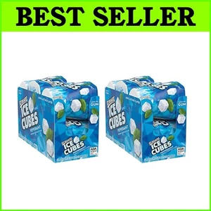 Convenient 40-Piece Peppermint Ice Cubes Gum Bottles - 12 oz Sugar-Free Delight - Picture 1 of 12